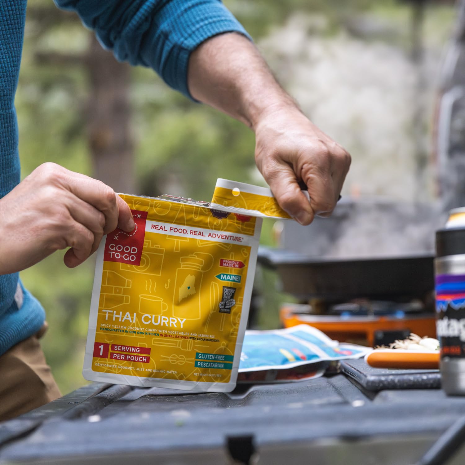 GOOD TO-GO Classic Weekender 3-Pack on-trail meal prep for backpacking.