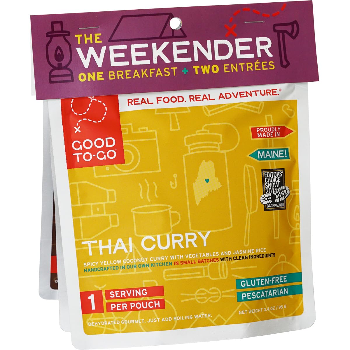 GOOD TO-GO Classic Weekender 3-Pack packaging ready for camping trips and quick meals.