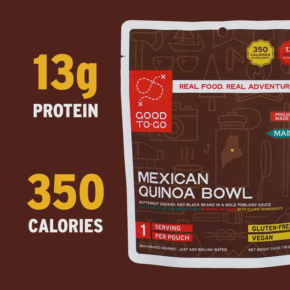 Steaming Good To-Go Mexican Quinoa Bowl after adding water during a trail meal.