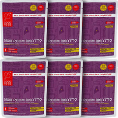 GOOD TO-GO Mushroom Risotto pouch ready for camp meals on the trail.