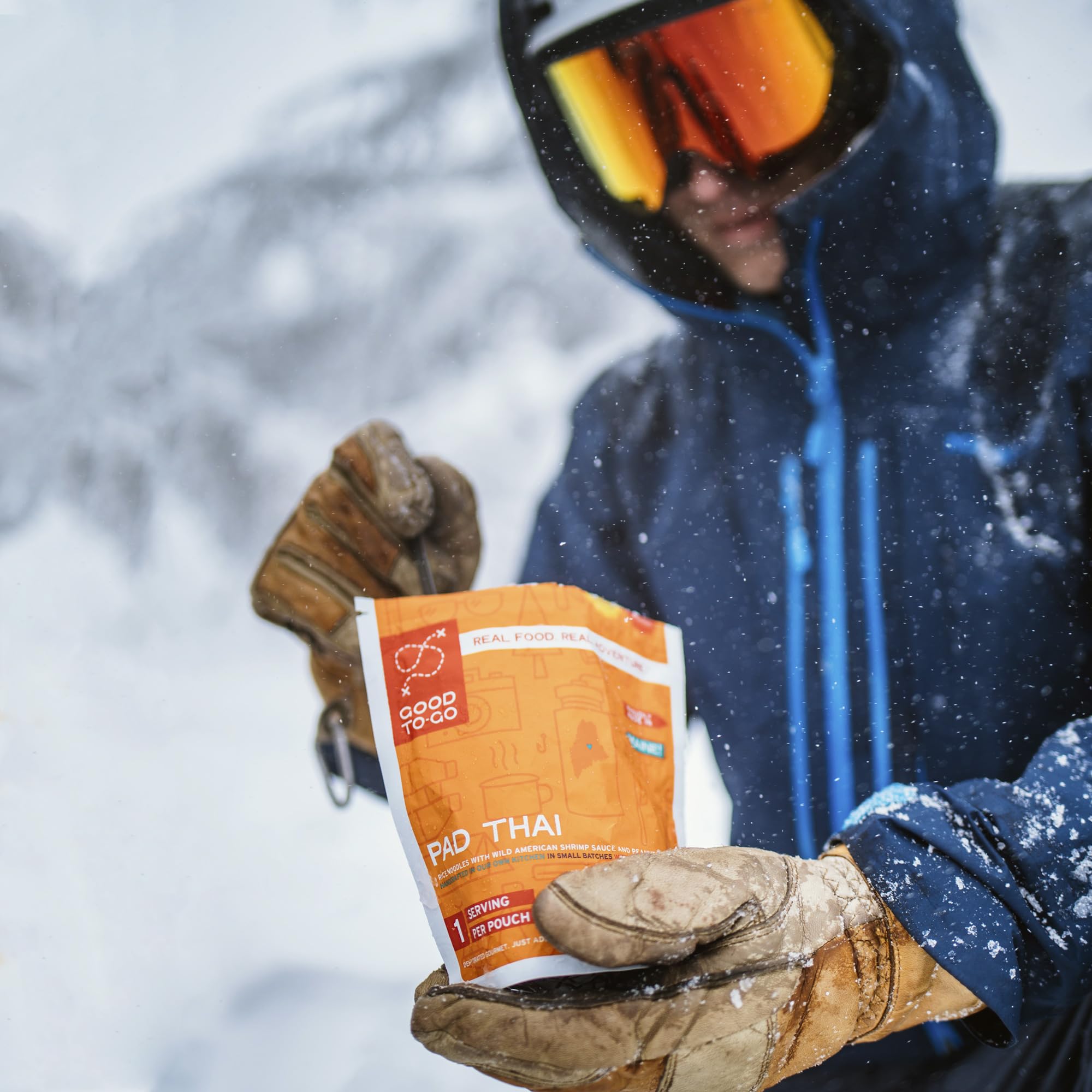 GOOD TO-GO Pad Thai shelf-life ensures reliable backpacking storage.