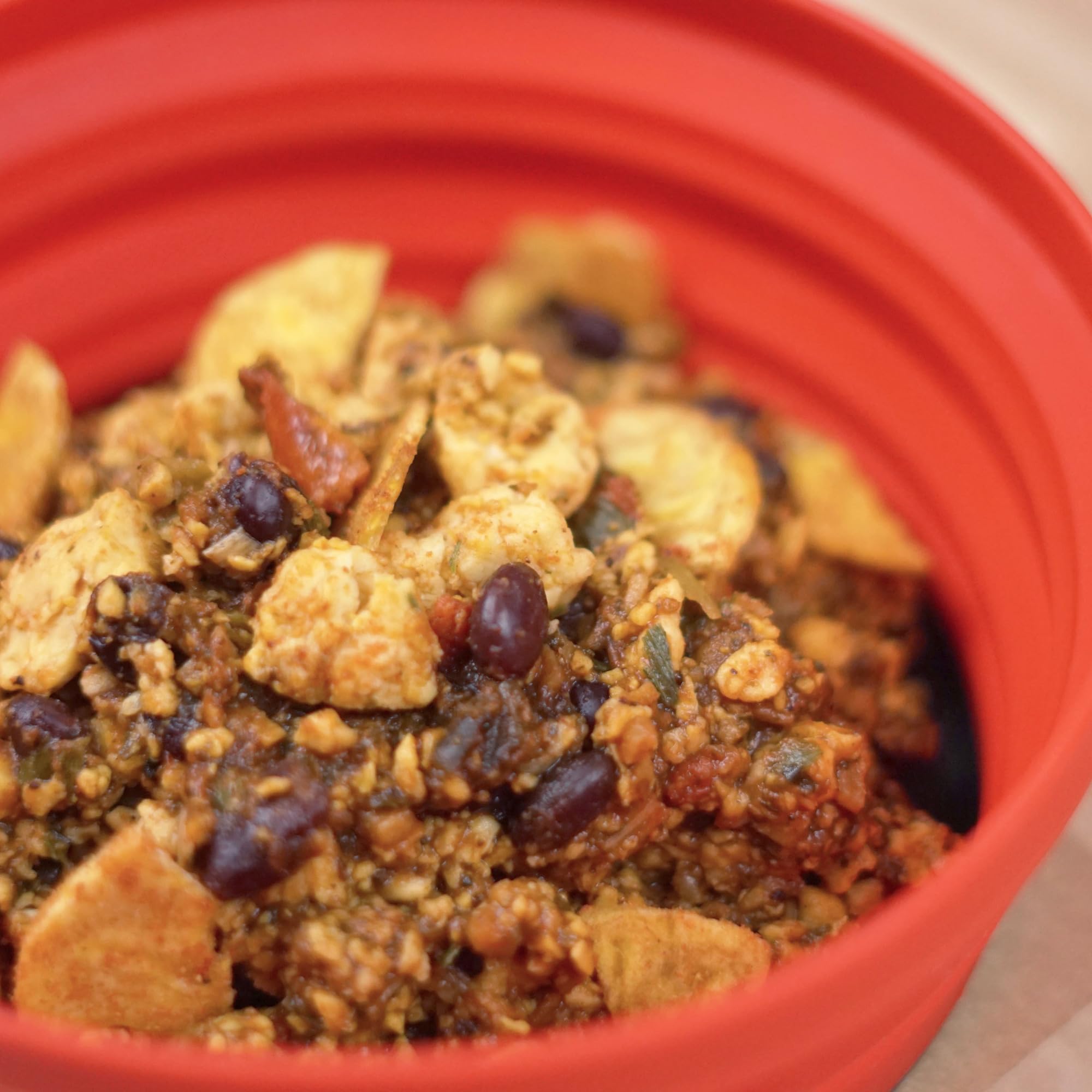 GOOD TO-GO Ranchero Scramble cooking on camp stove shows quick, simple meal prep.