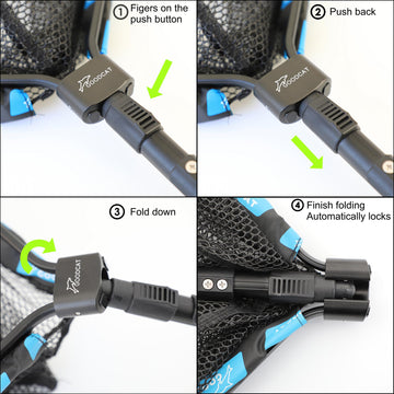 Non-slip EVA handle with magnetic release and lanyard