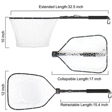 Close-up of hoop size and rubber mesh of GOODCAT net