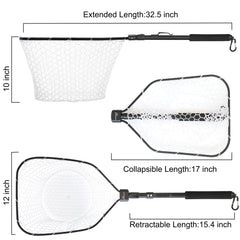 Close-up of hoop size and rubber mesh of GOODCAT net