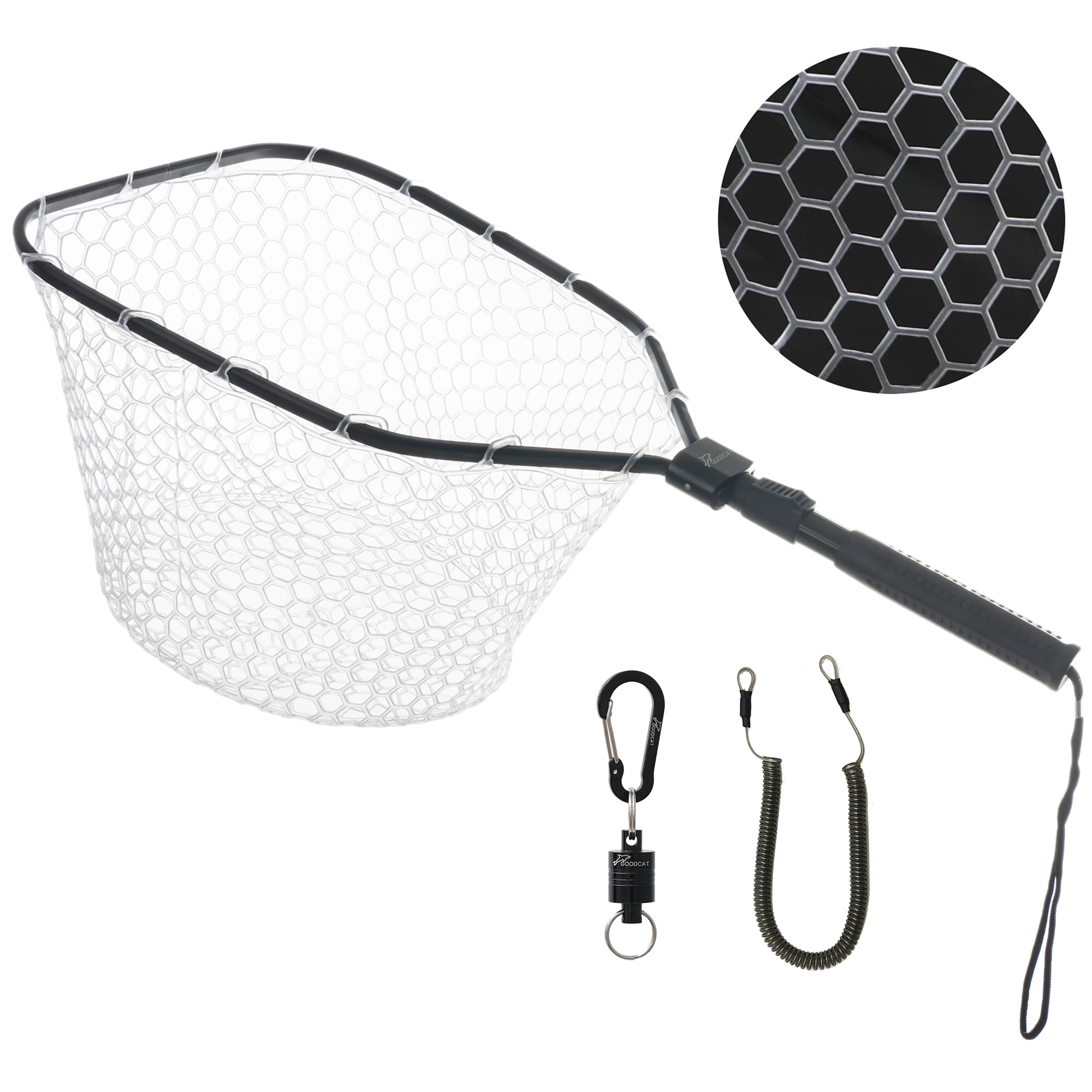 GOODCAT rubber-mesh fishing net for fly fishing