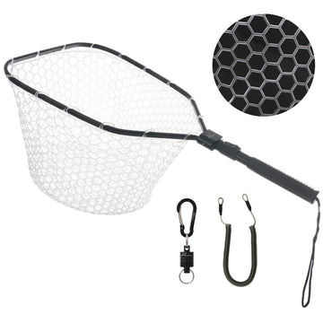 GOODCAT rubber-mesh fishing net for fly fishing