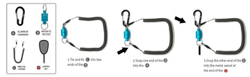 Compact portable magnetic net release attached to fly fishing gear