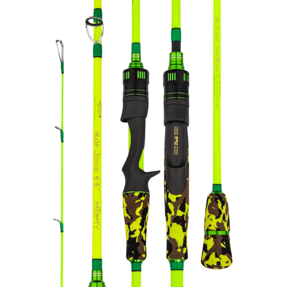 GOOFISH Green 6 feet 6 inches saltwater jigging rod casting with spiral wrap