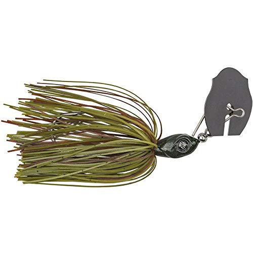 Googan Baits Clickbait black blue jig delivers strong vibration in murky water