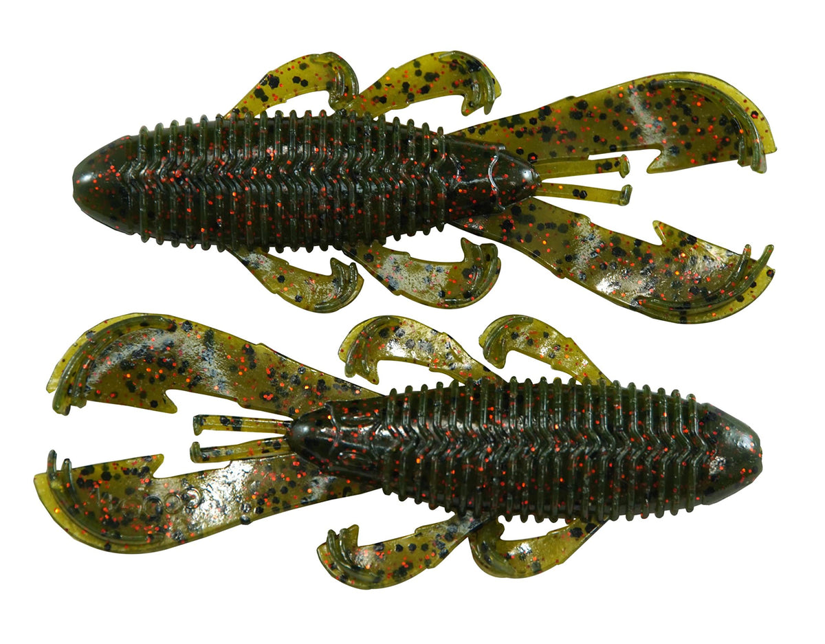 Googan Baits Bandito Bug 3.3in on a jig trailer with Watermelon Red Flake.