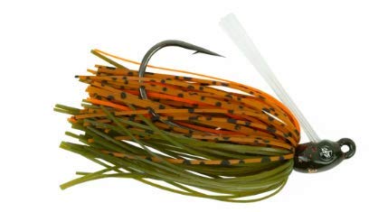 Googan Baits Grass Hero Swim Jig in Rotten Pumpkin slips through dense grass for precise strikes.