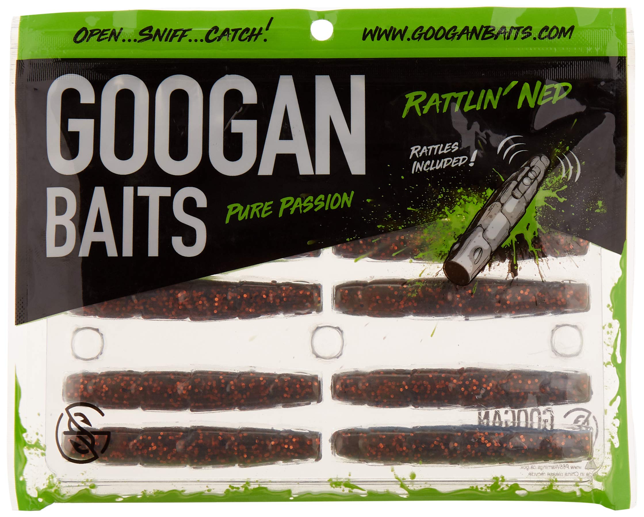Googan Baits GRN-BLP Rattlin' Ned Blue Penny lure ready for finesse bass fishing