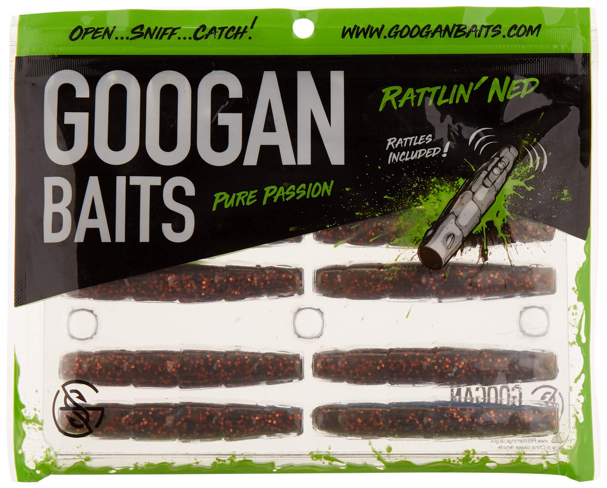 Googan Baits GRN-BLP Rattlin' Ned Blue Penny lure ready for finesse bass fishing