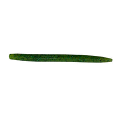 Googan Baits Lunker Log 5 chartreuse pepper with green fleck, ideal for finesse rigs