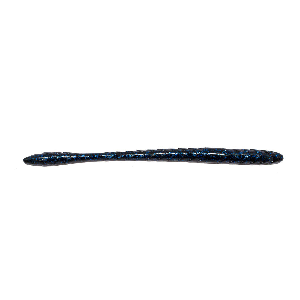 Googan Baits Slim Shake Worm 6.5-inch Black Blue Flake for finesse fishing and better bites.
