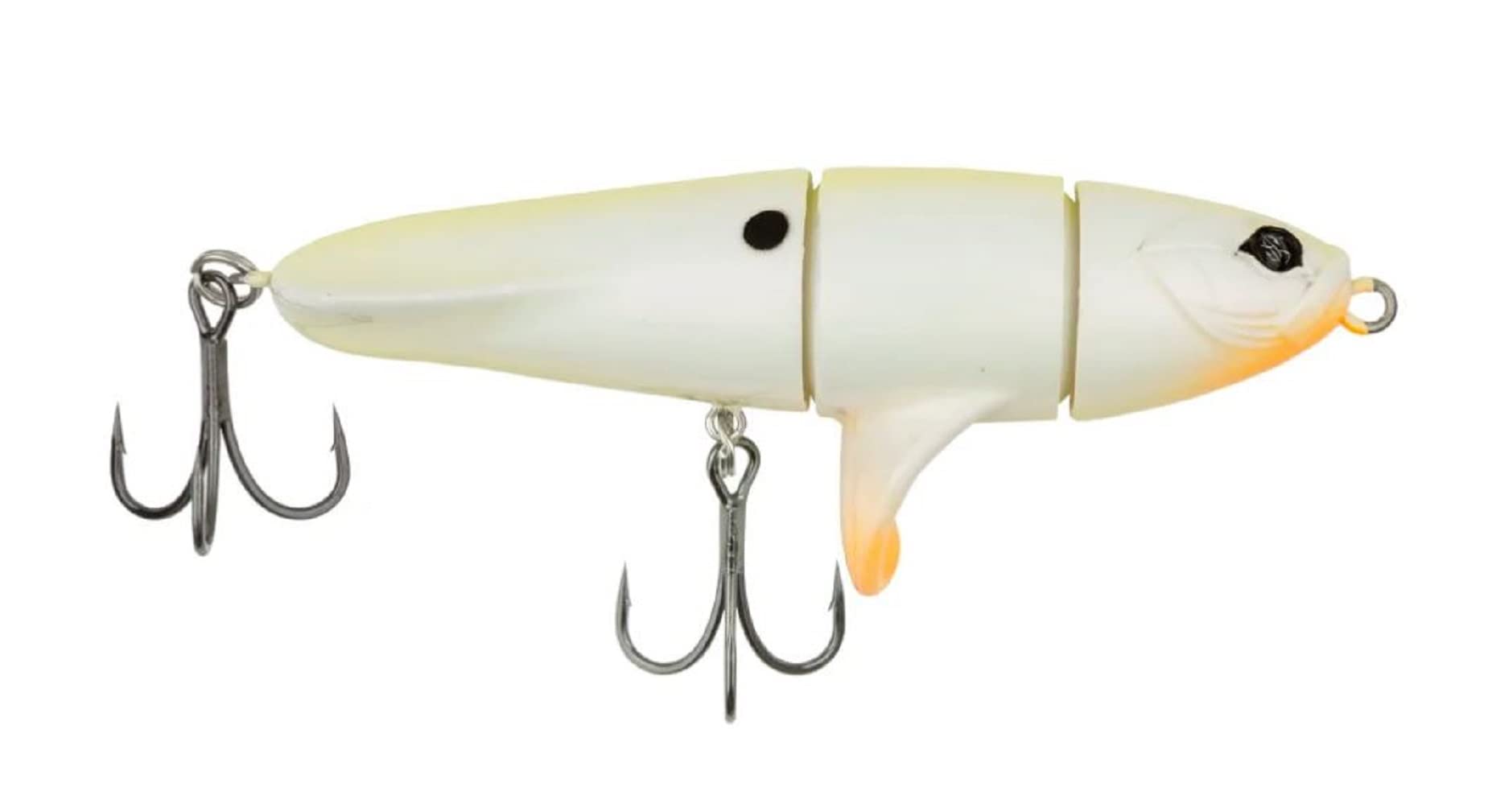 Googan Squad Revolver Topwater with Rotating Fin on bone finish, ideal for enticing surface strikes.