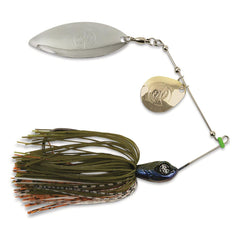 Googan Squad Zinger spinnerbait white side view shows double blades for added flash.