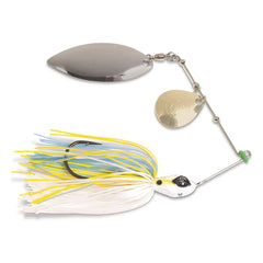 Googan Squad Zinger spinnerbait white vegetation clearance for weed-bed fishing.