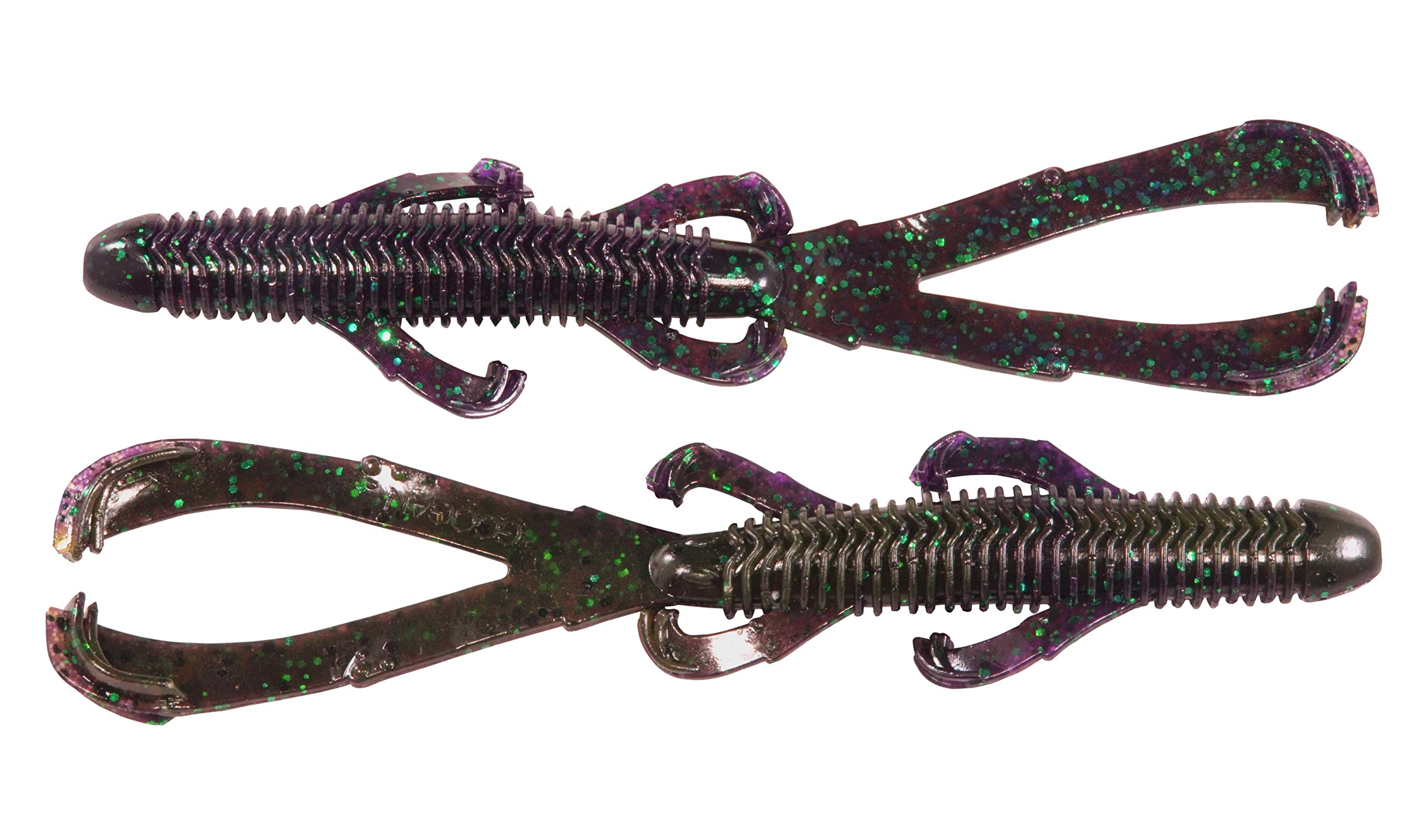 Googan Baits Trench Hawg near weed line boosts vibration to trigger bites.
