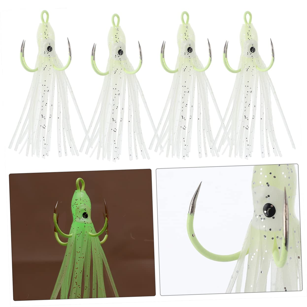 GOOHOCHY luminous fishing hook provides smooth catches with less snag risk.