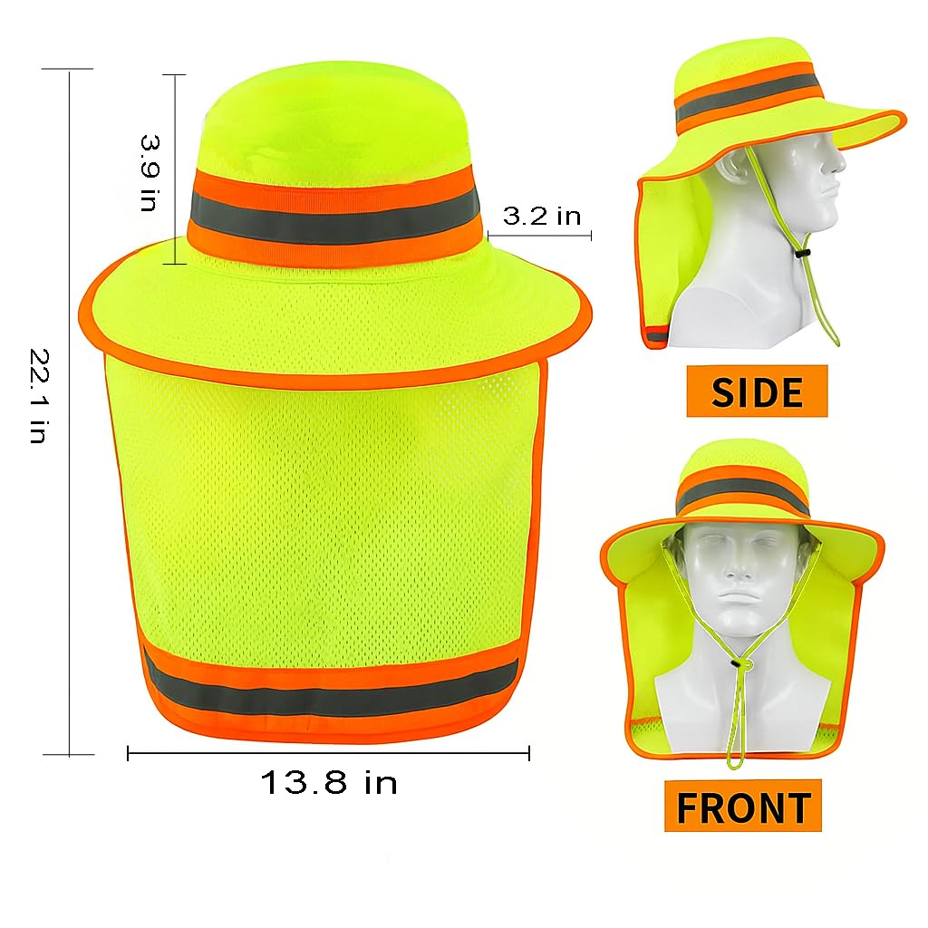 GOOHERA neck flap design sun hat for extended outdoor use