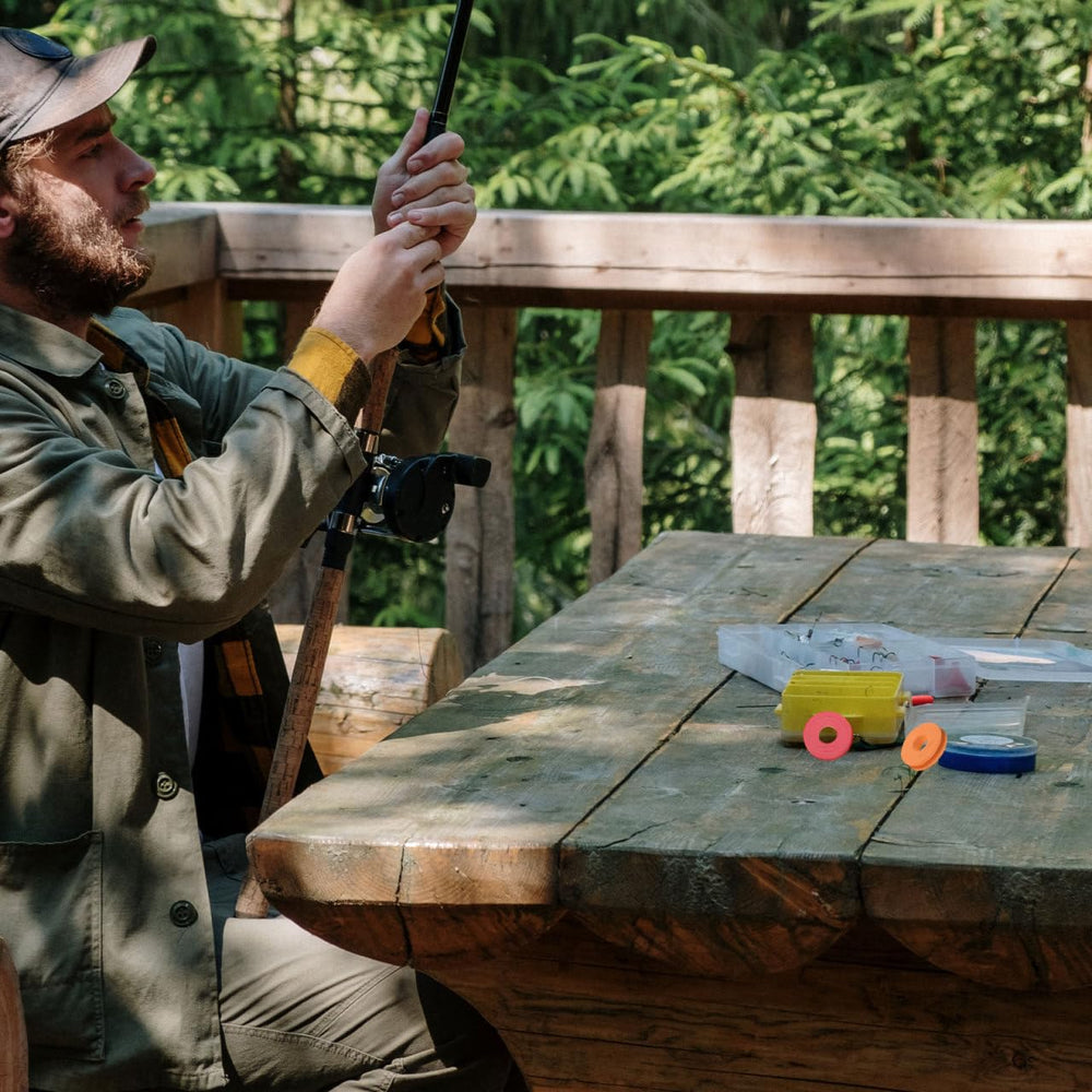 GOOHOCHY compact spool fits tackle boxes for grab-and-go fishing