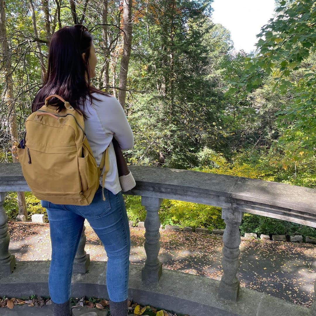 GOOTIUM canvas backpack open capacity 18L reveals versatile storage for daily gear