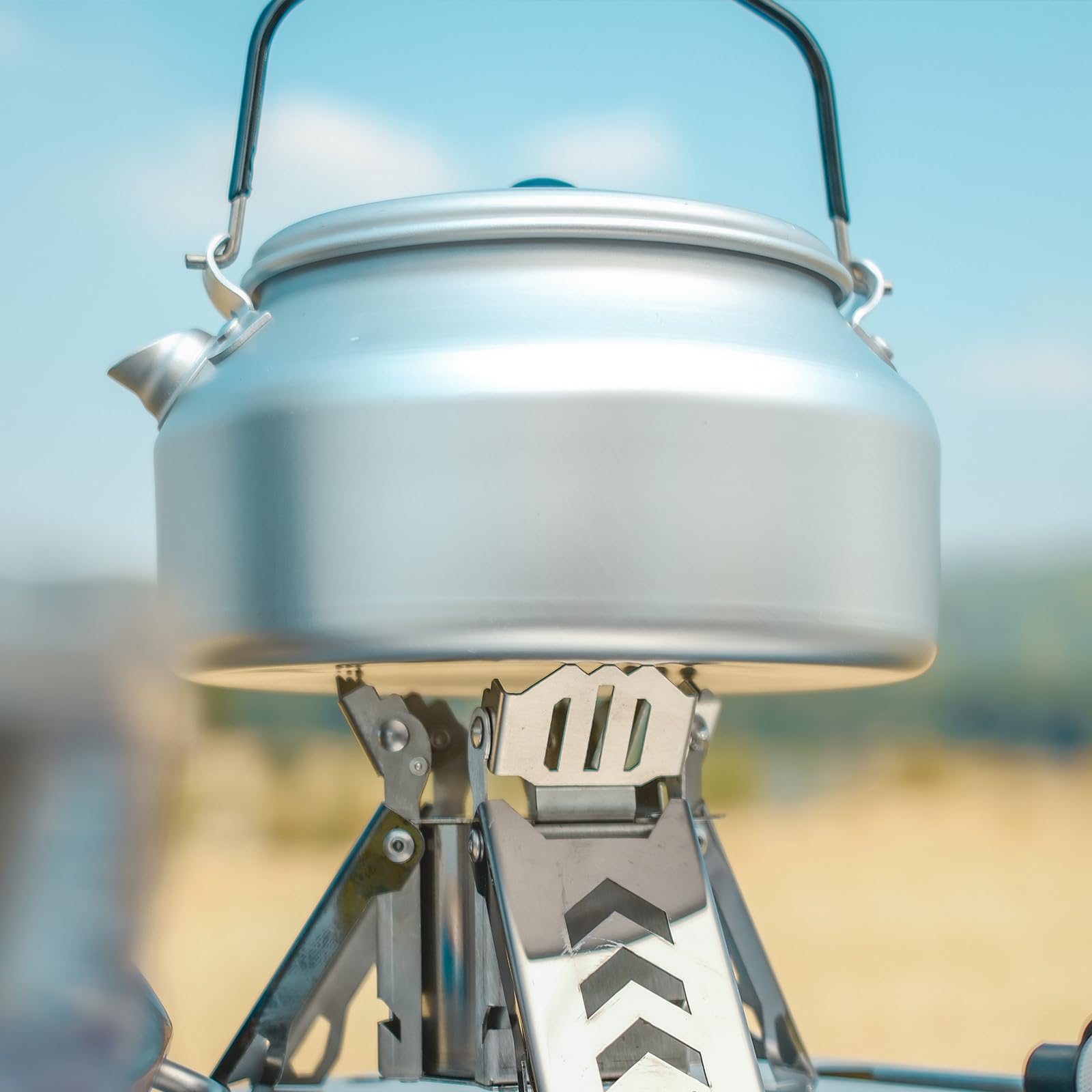 GOOUT SPRINGHILL alcohol stove compact design fits in a pack for solo camping meals.