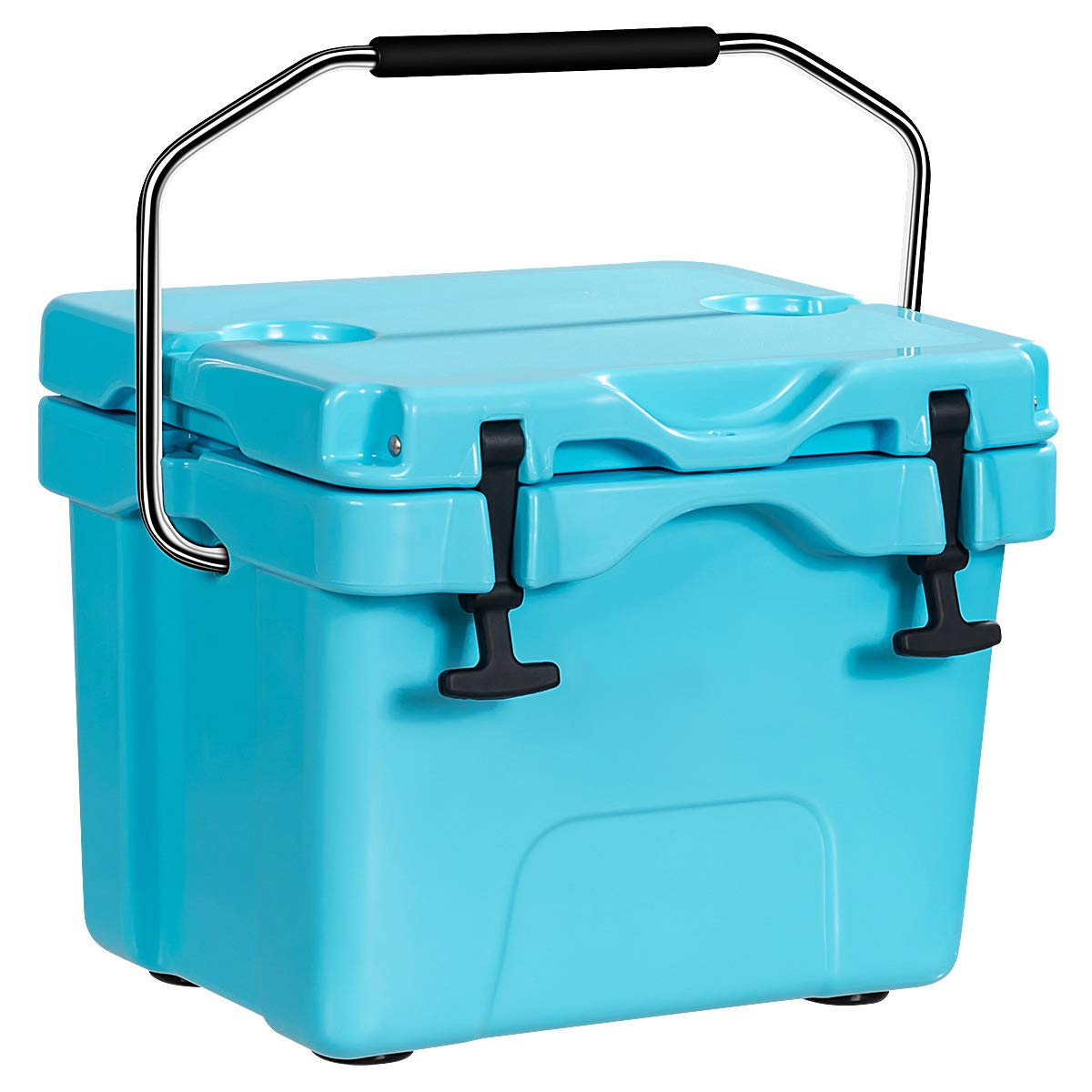 Goplus 16-quart cooler front view showing compact, portable design for outdoor trips