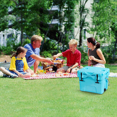 Goplus 16-quart cooler with side open lid for easy access to beverages