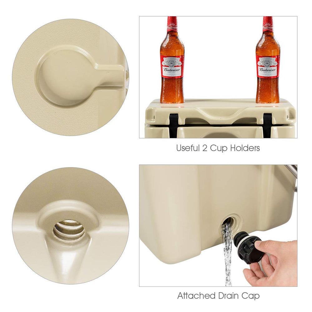 Goplus 16 Quart Cooler seal and latches secure items during travel