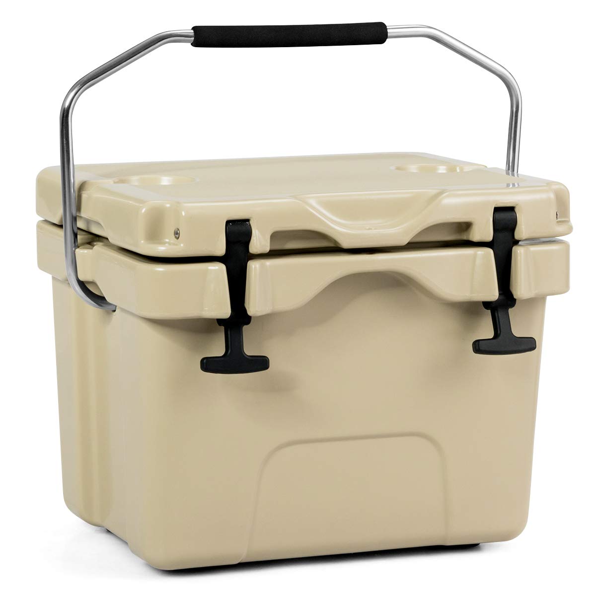 Goplus 16 Quart Cooler top view shows compact design for easy transport on trips