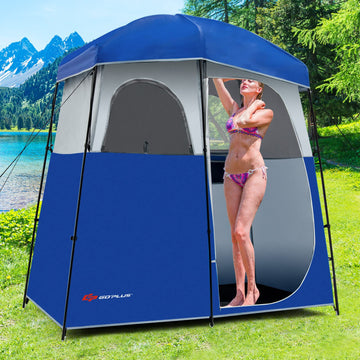 Goplus fiberglass poles provide stable setup in windy spaces.