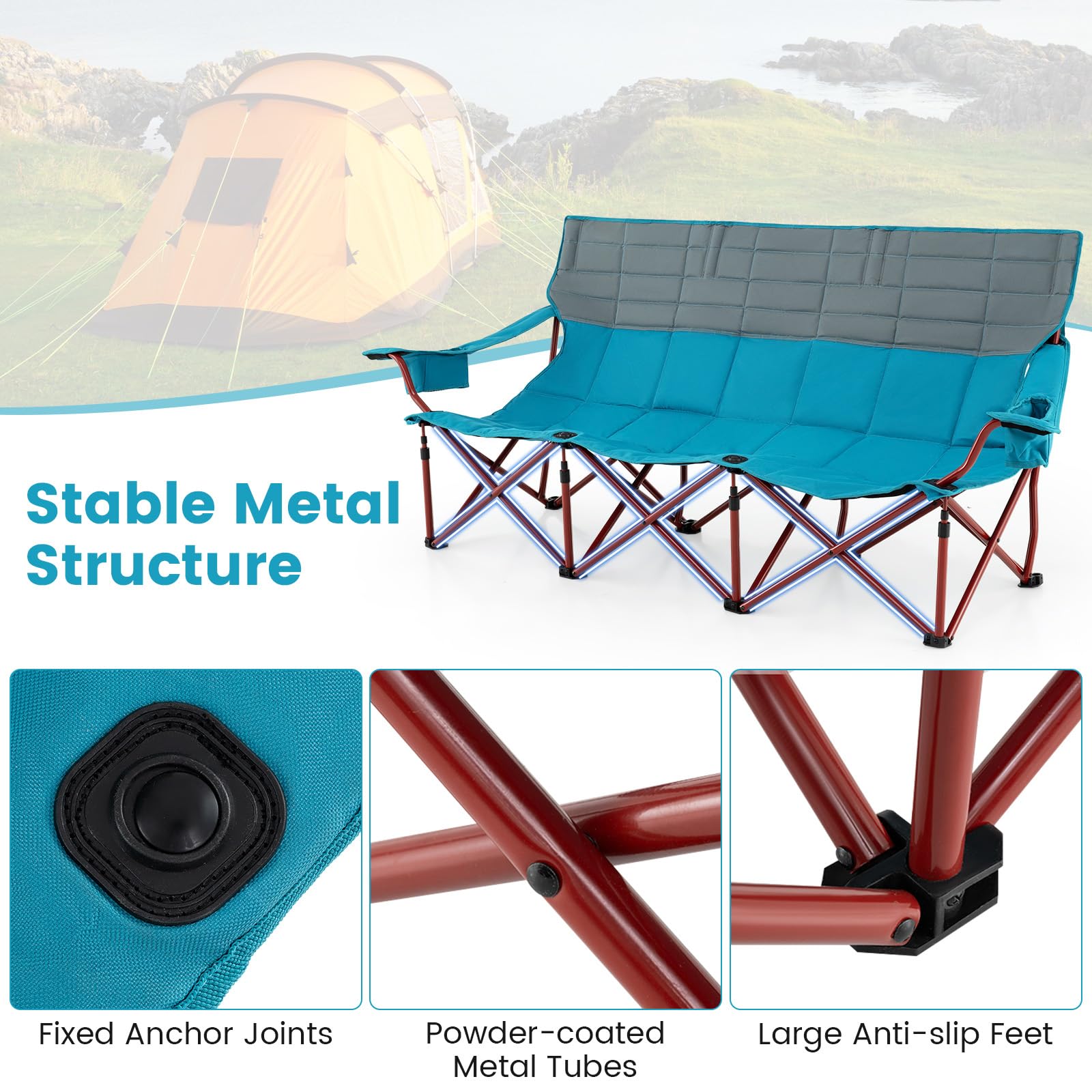 Goplus folding design for easy transport and quick setup.