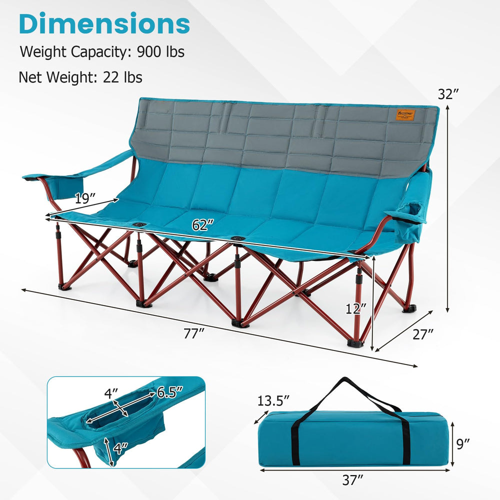 Goplus heavy-duty frame delivers stable support during outings.
