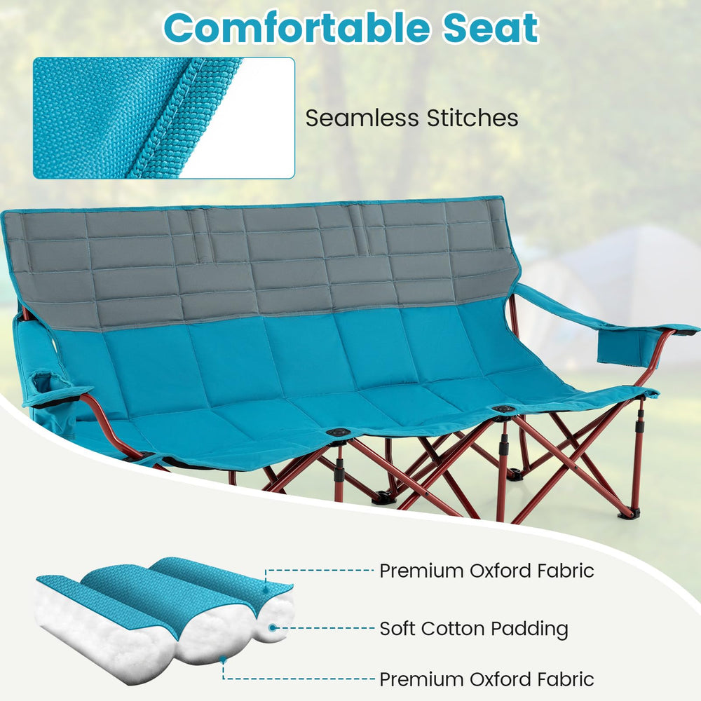Goplus rustproof finish protects the frame at beach trips.