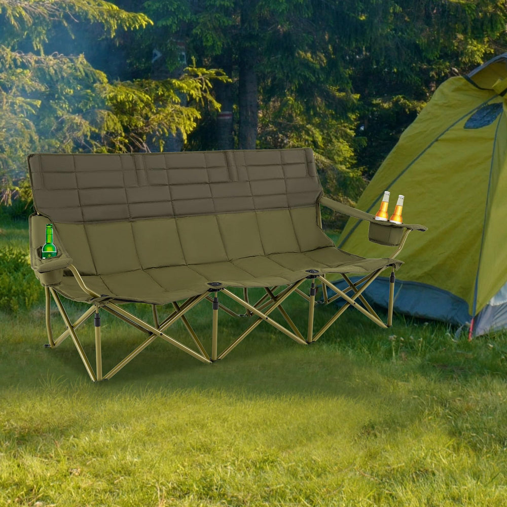 Beach and picnic ready with the Goplus 3-person chair
