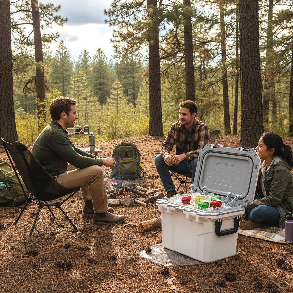 Goplus 53 Qt cooler with two handles, easy transport on outdoor trips