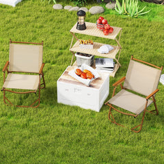 Goplus aluminum-frame chair highlights lightweight design for quick setup on trips.
