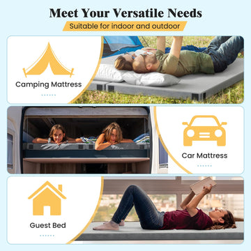 Goplus anti-slip bottom keeps the sleeping pad securely in place.