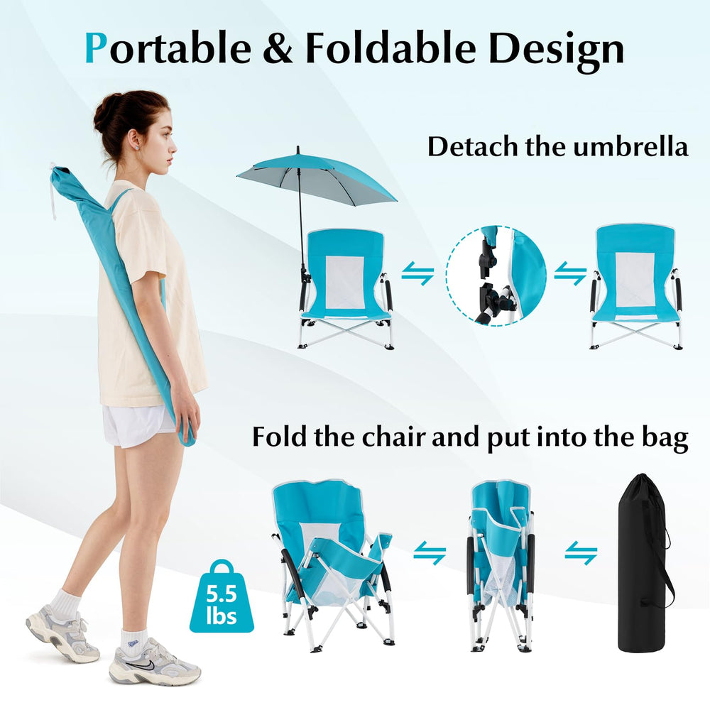 Goplus anti-slip feet help prevent sinking on soft ground.
