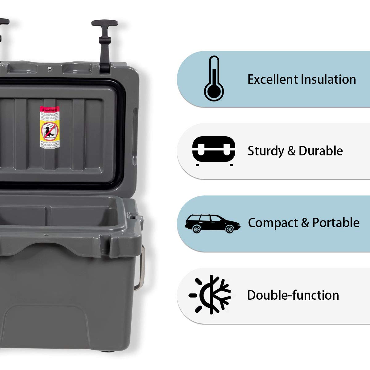 Goplus bear-resistant feature supports camping and fishing trips.
