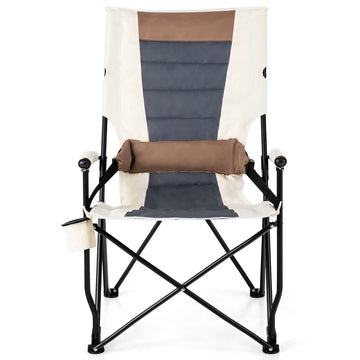 Goplus camping chair supports up to 330 lbs for sturdy seating