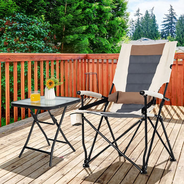 Goplus camping chair ideal for beach or poolside outdoor use