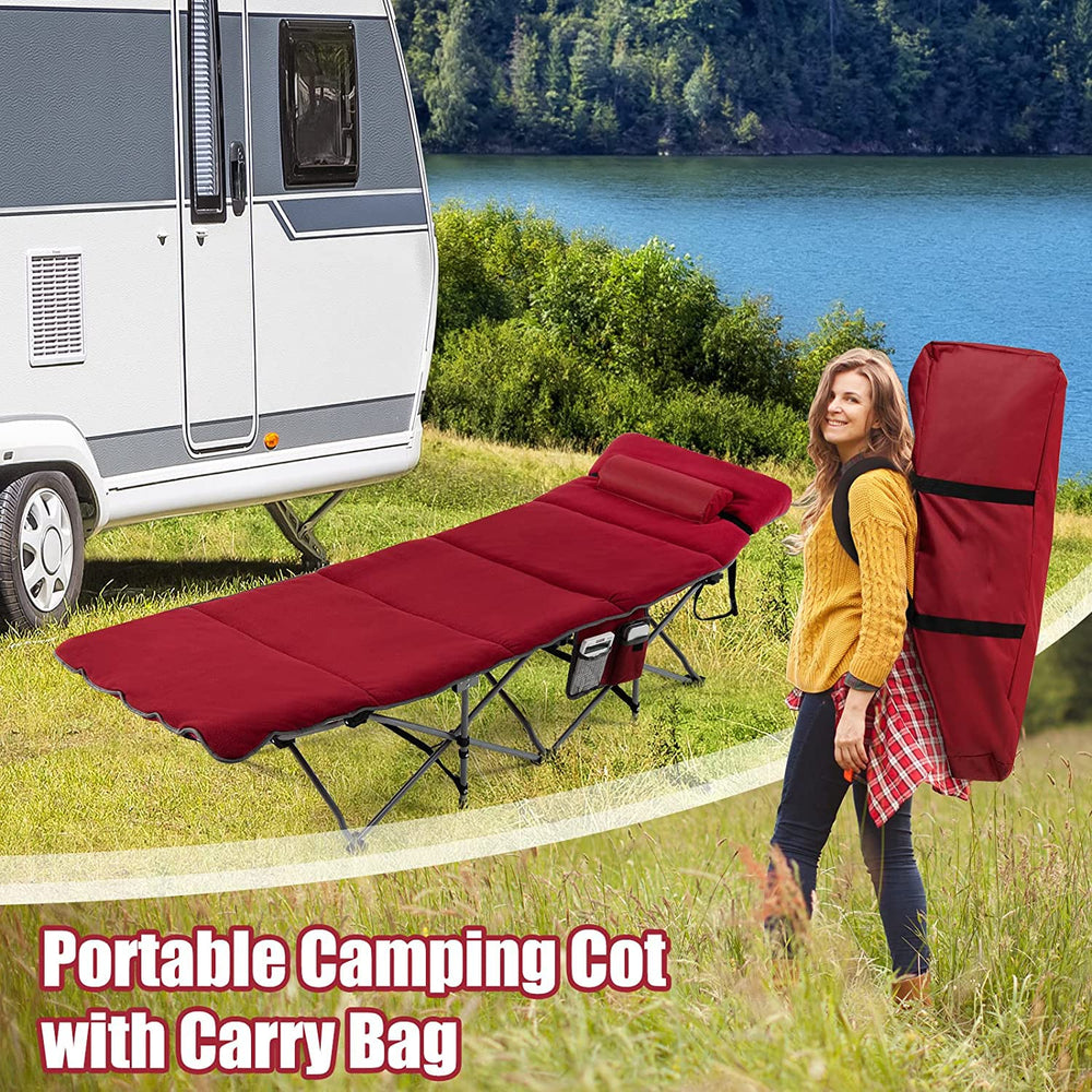 Goplus camping cot waterproof oxford fabric for outdoor durability