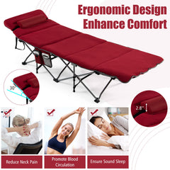 Goplus camping cot wide 25.5-inch sleeping area for adults