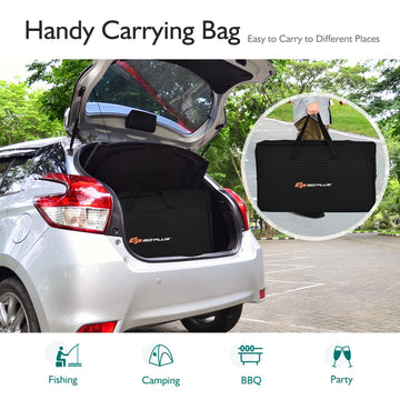 Goplus included carrying bag simplifies transport for camping trips.