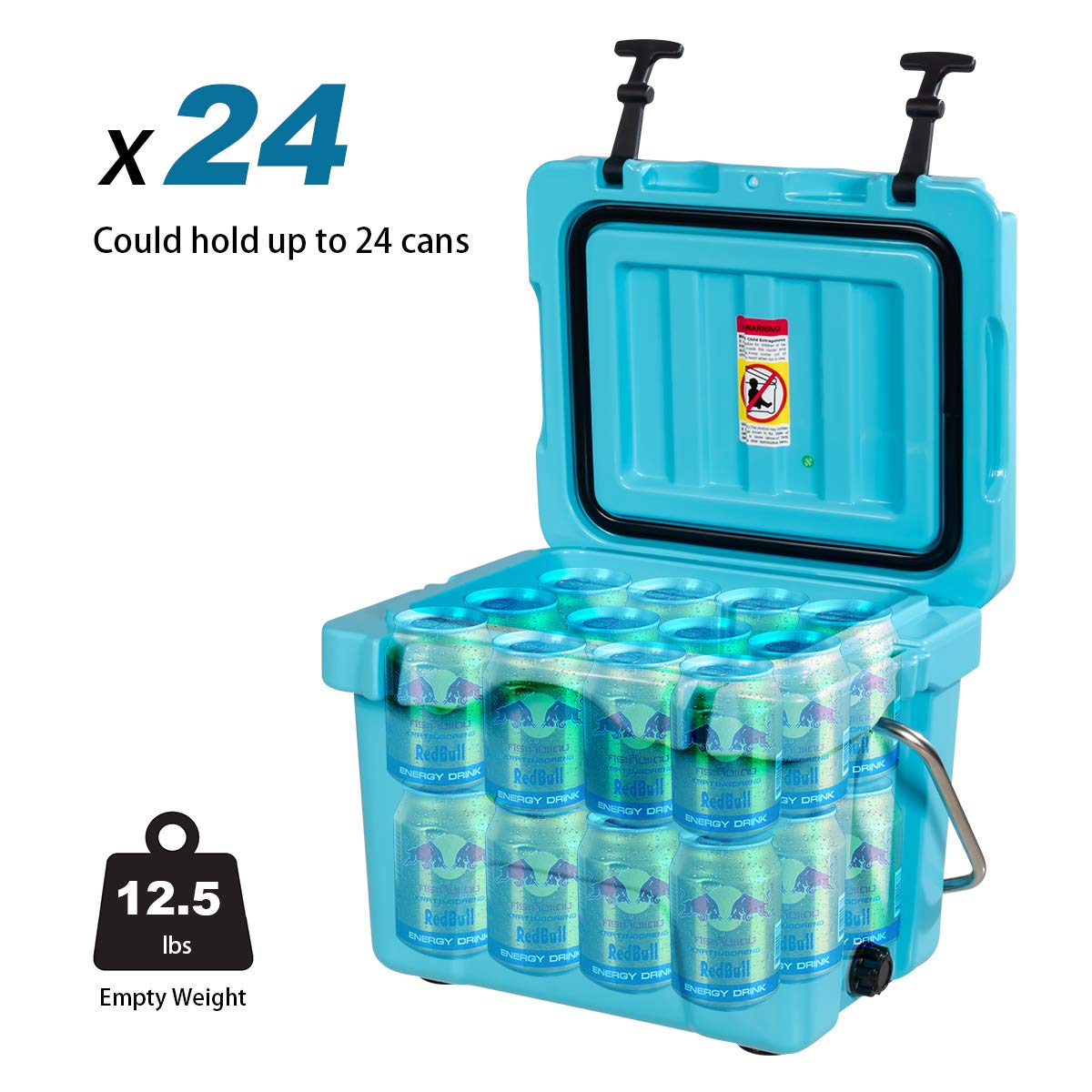 Goplus cooler demonstrating ice retention for 3–5 days under proper ice-to-contents ratio