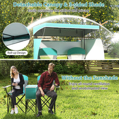 Goplus chair with 3-sided shade for airflow and privacy at the beach or park